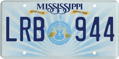 MS license plate LRB944
