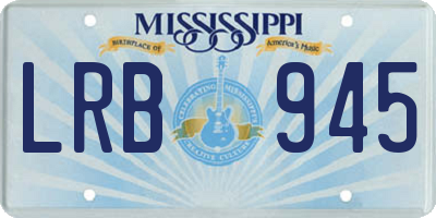 MS license plate LRB945