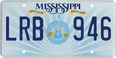 MS license plate LRB946