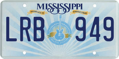 MS license plate LRB949