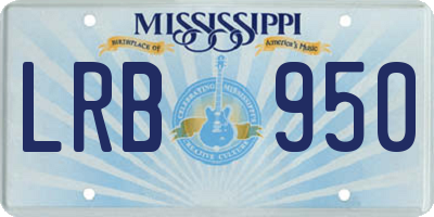 MS license plate LRB950