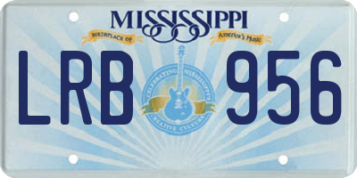 MS license plate LRB956