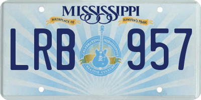 MS license plate LRB957
