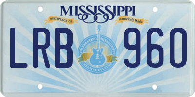 MS license plate LRB960