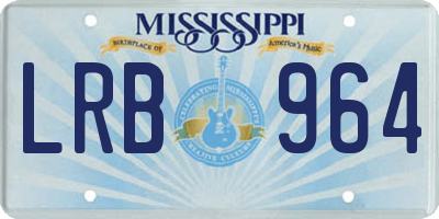 MS license plate LRB964