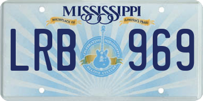 MS license plate LRB969