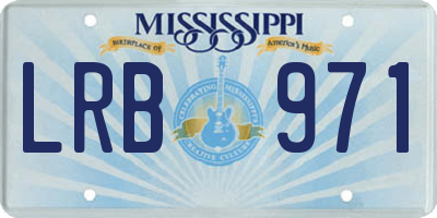 MS license plate LRB971