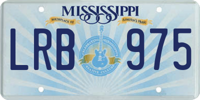 MS license plate LRB975