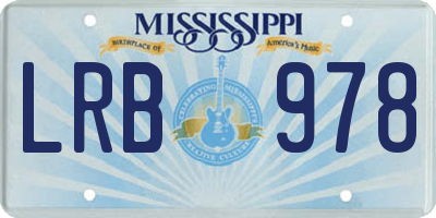 MS license plate LRB978