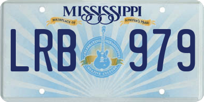 MS license plate LRB979