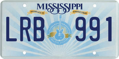 MS license plate LRB991