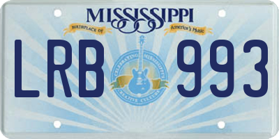 MS license plate LRB993