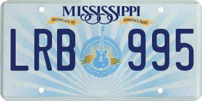 MS license plate LRB995