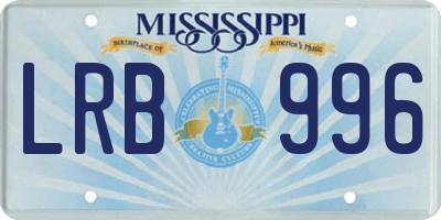 MS license plate LRB996