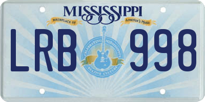 MS license plate LRB998