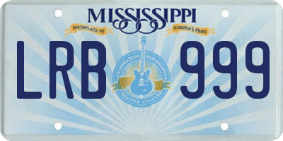 MS license plate LRB999