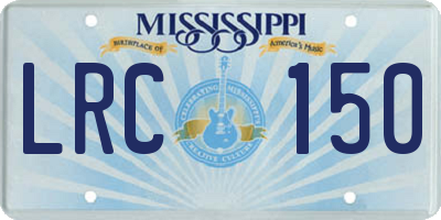 MS license plate LRC150