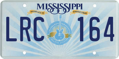 MS license plate LRC164