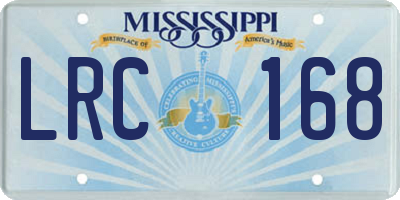 MS license plate LRC168