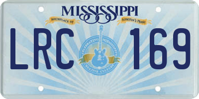 MS license plate LRC169