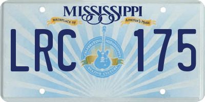 MS license plate LRC175