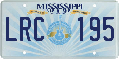 MS license plate LRC195