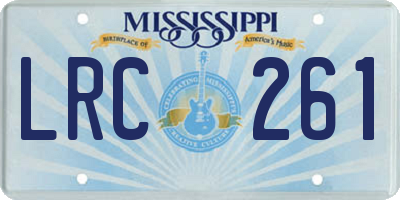 MS license plate LRC261