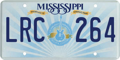 MS license plate LRC264