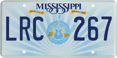 MS license plate LRC267