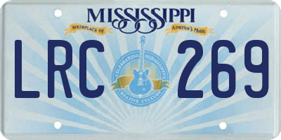 MS license plate LRC269