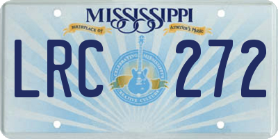 MS license plate LRC272