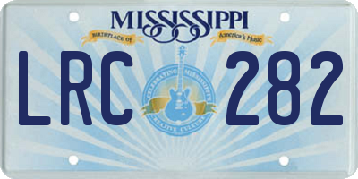MS license plate LRC282