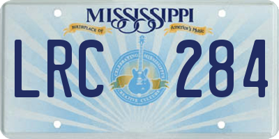 MS license plate LRC284