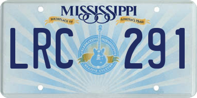 MS license plate LRC291