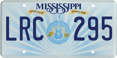 MS license plate LRC295