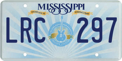 MS license plate LRC297