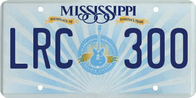 MS license plate LRC300