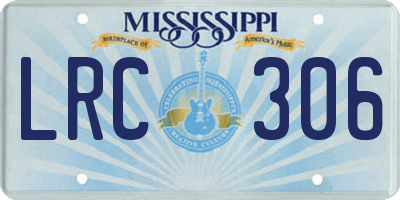 MS license plate LRC306