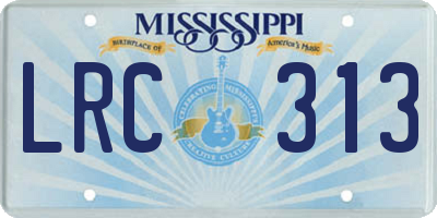MS license plate LRC313