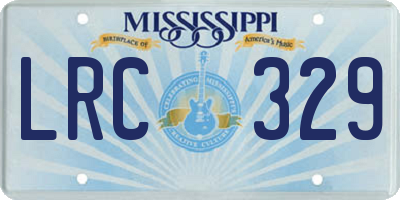MS license plate LRC329