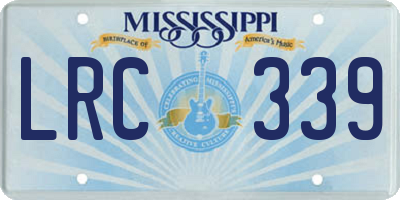 MS license plate LRC339