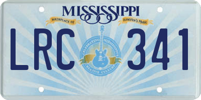 MS license plate LRC341