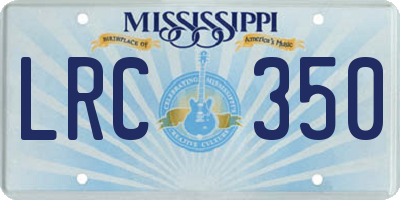 MS license plate LRC350