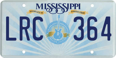 MS license plate LRC364