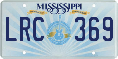 MS license plate LRC369