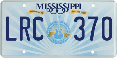MS license plate LRC370