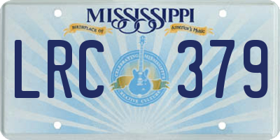 MS license plate LRC379