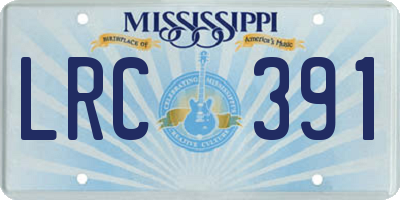MS license plate LRC391