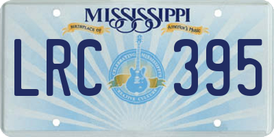 MS license plate LRC395