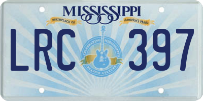 MS license plate LRC397